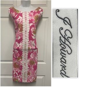 J Howard Pink Floral Shift Dress